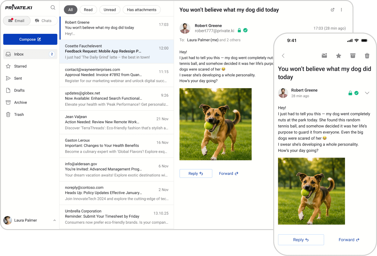 Fully encrypted email on every device