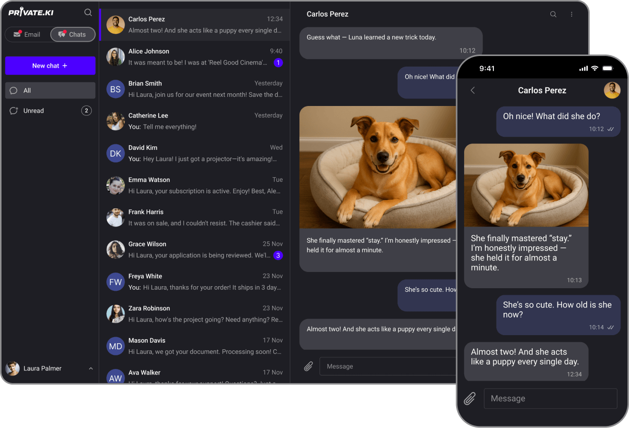 Fully encrypted messenger on every device